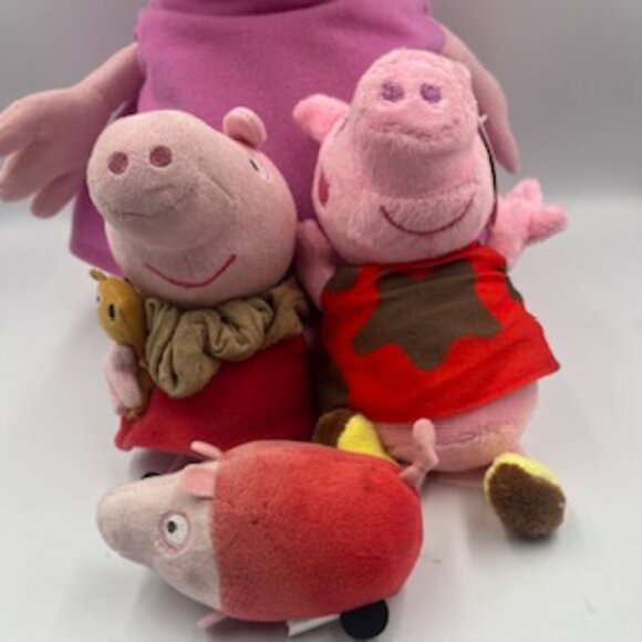 Peppa Pig Set Of 4 Plush Stuffed Animals Cartoon Character 4 different plushies - Picture 7 of 12
